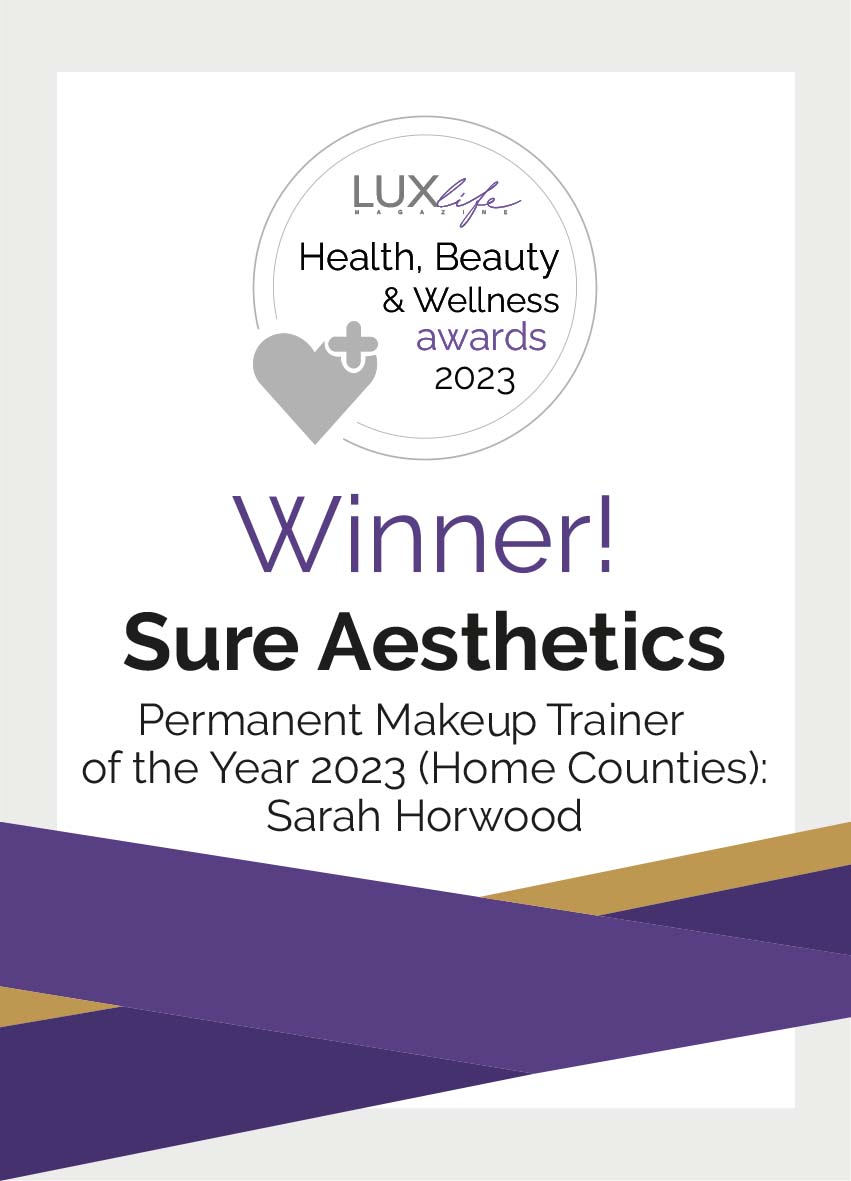 Sure Permanent Makeup Training Trainer of the Year Award 2023